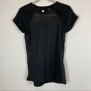 Black Roxy Athletic Short Sleeve Top